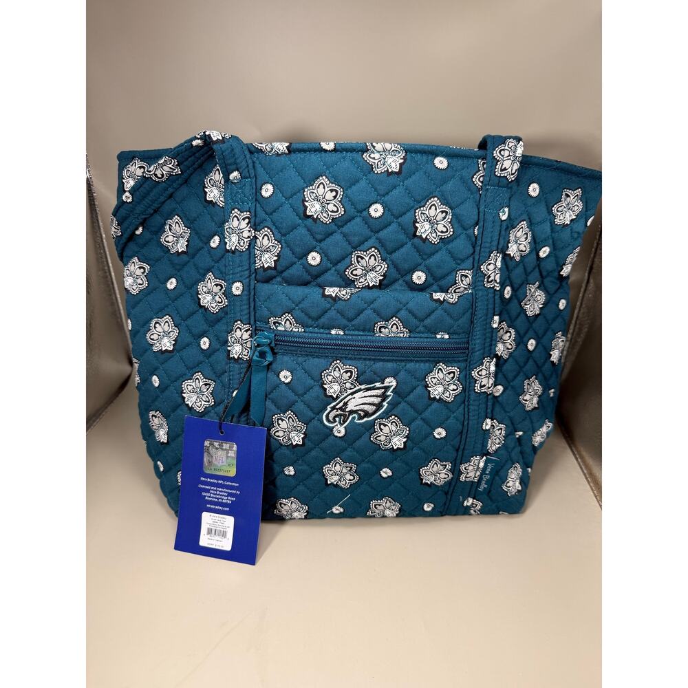 Limited Addition Vera Bradley NFL Philadelphia Eagles Tote Bag 100% Cotton NWT